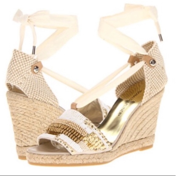 ❤️Donald J Pliner - Elsa Beaded Espadrille Wedges - 9.5